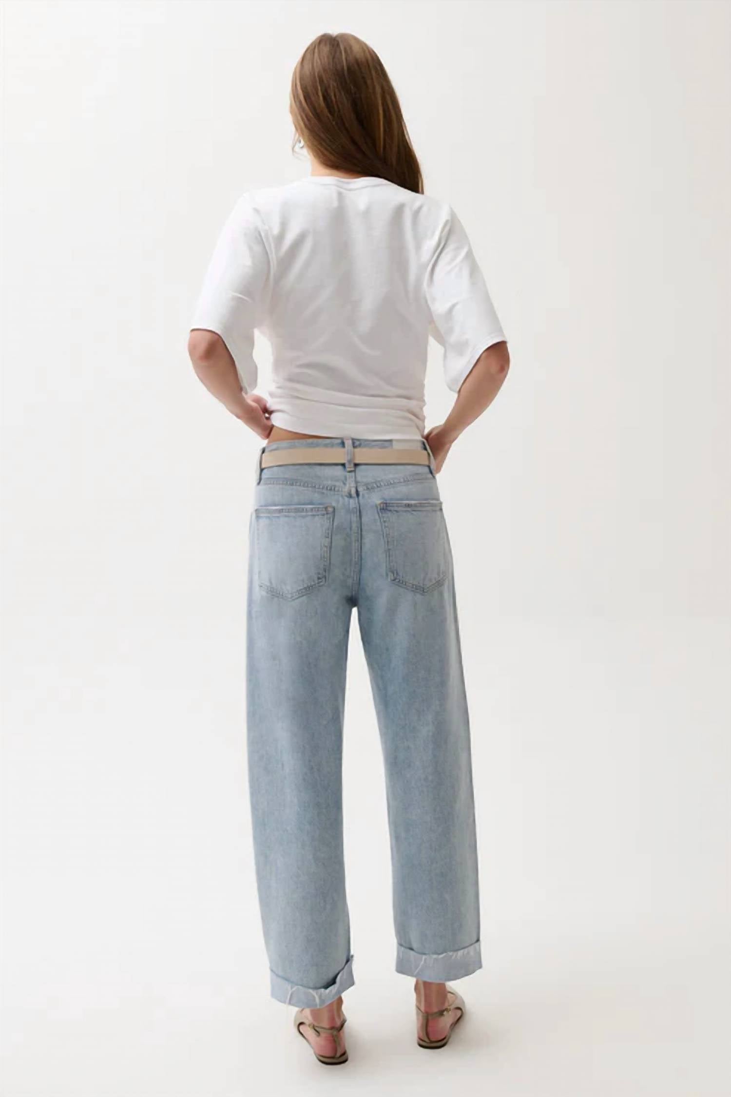 Pistola - Kacey Mid Rise Cuffed Boyfriend Jean