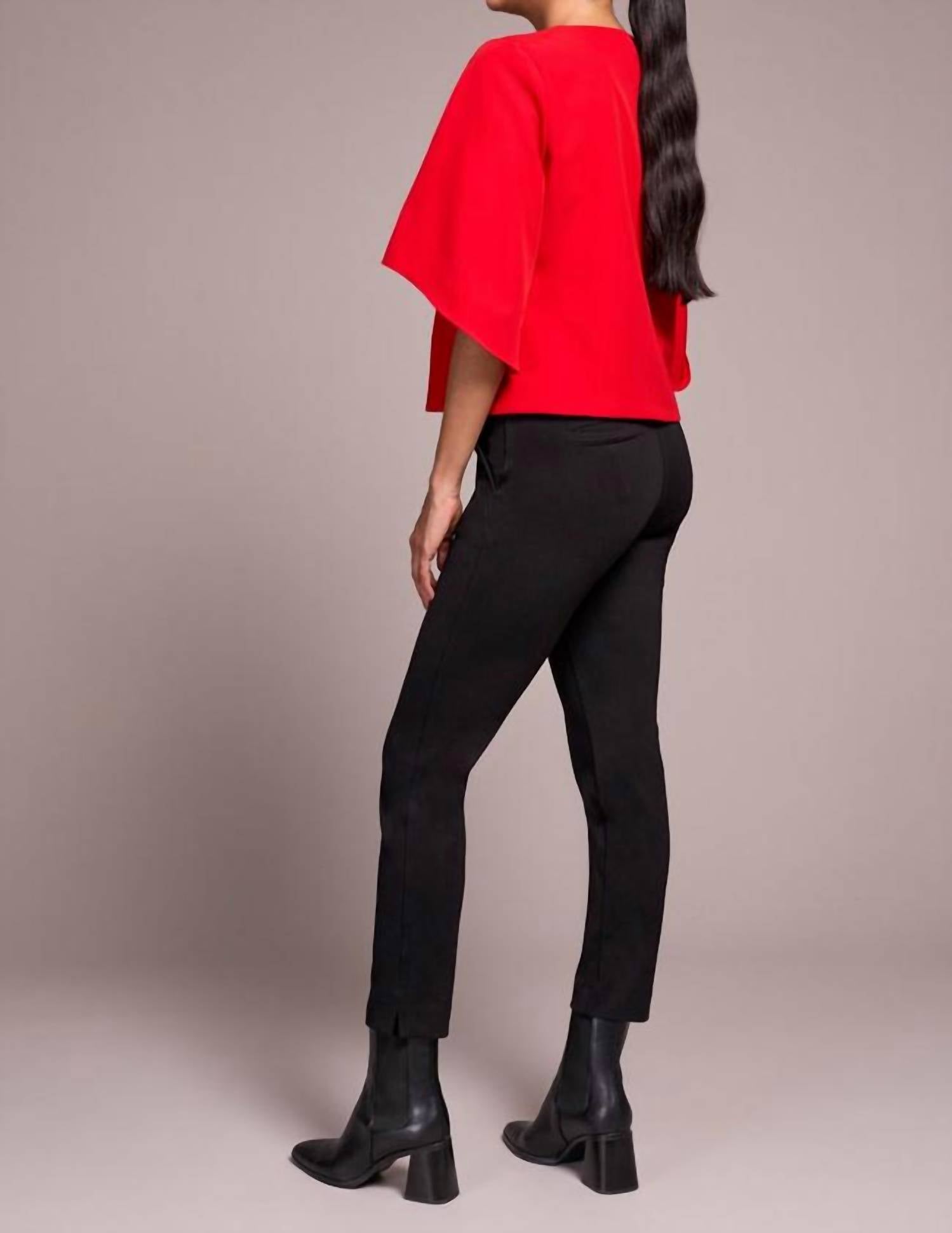 Tribal - Signature Crepe Flutter Sleeve V Neck Blouse