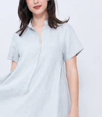 Blueberry - Collared Swing Midi Dress