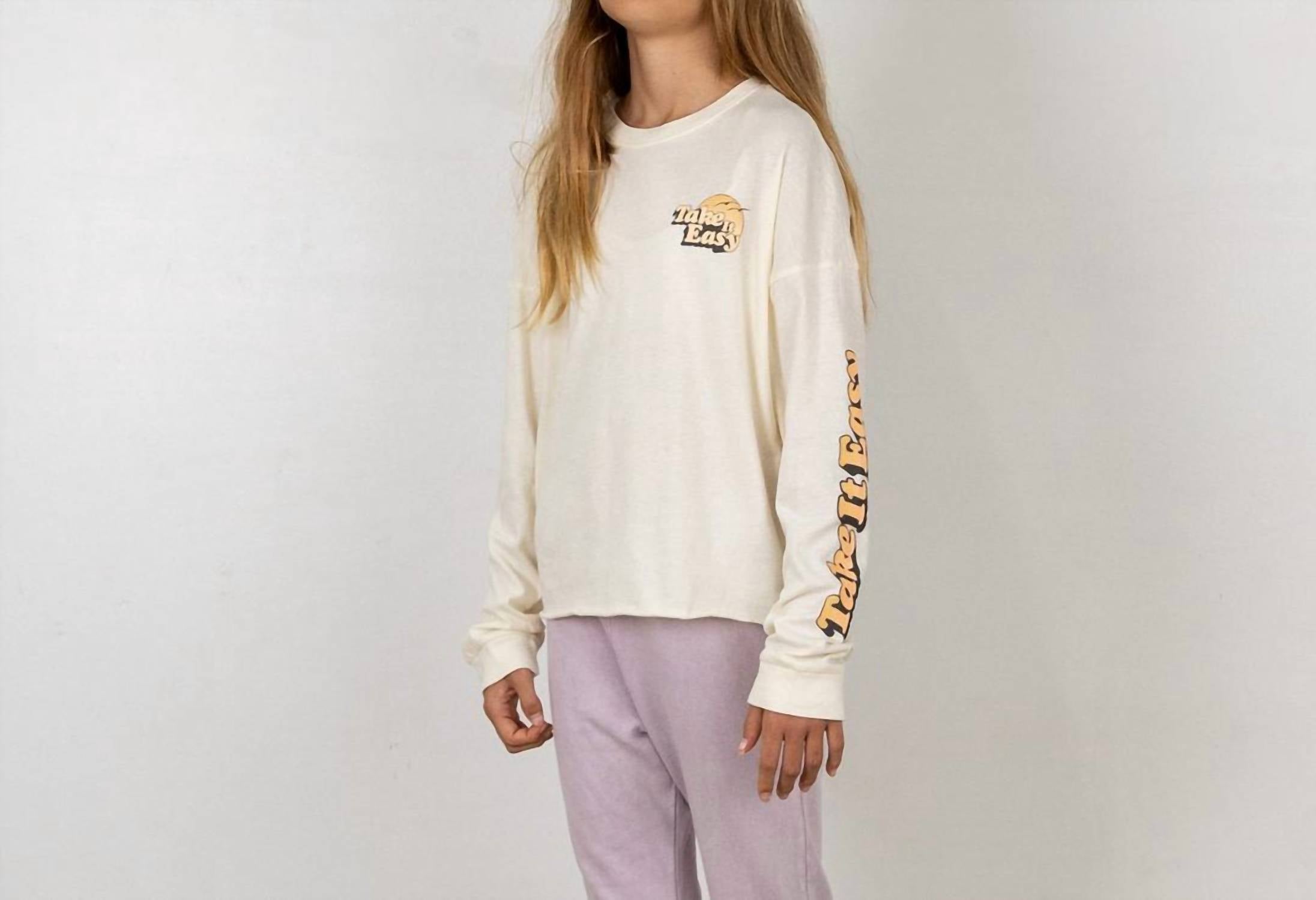 Tiny Whales - Boy's Take It Easy Long Sleeve Tee