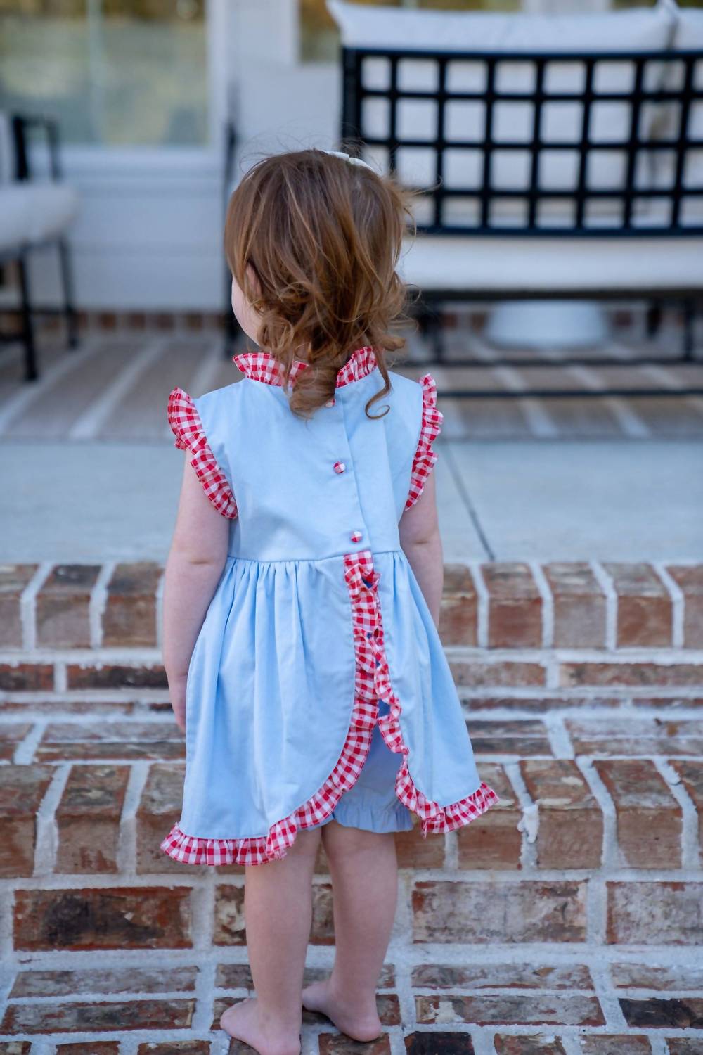 The Oaks Apparel - Girl's Reagan Check Bloomer Set