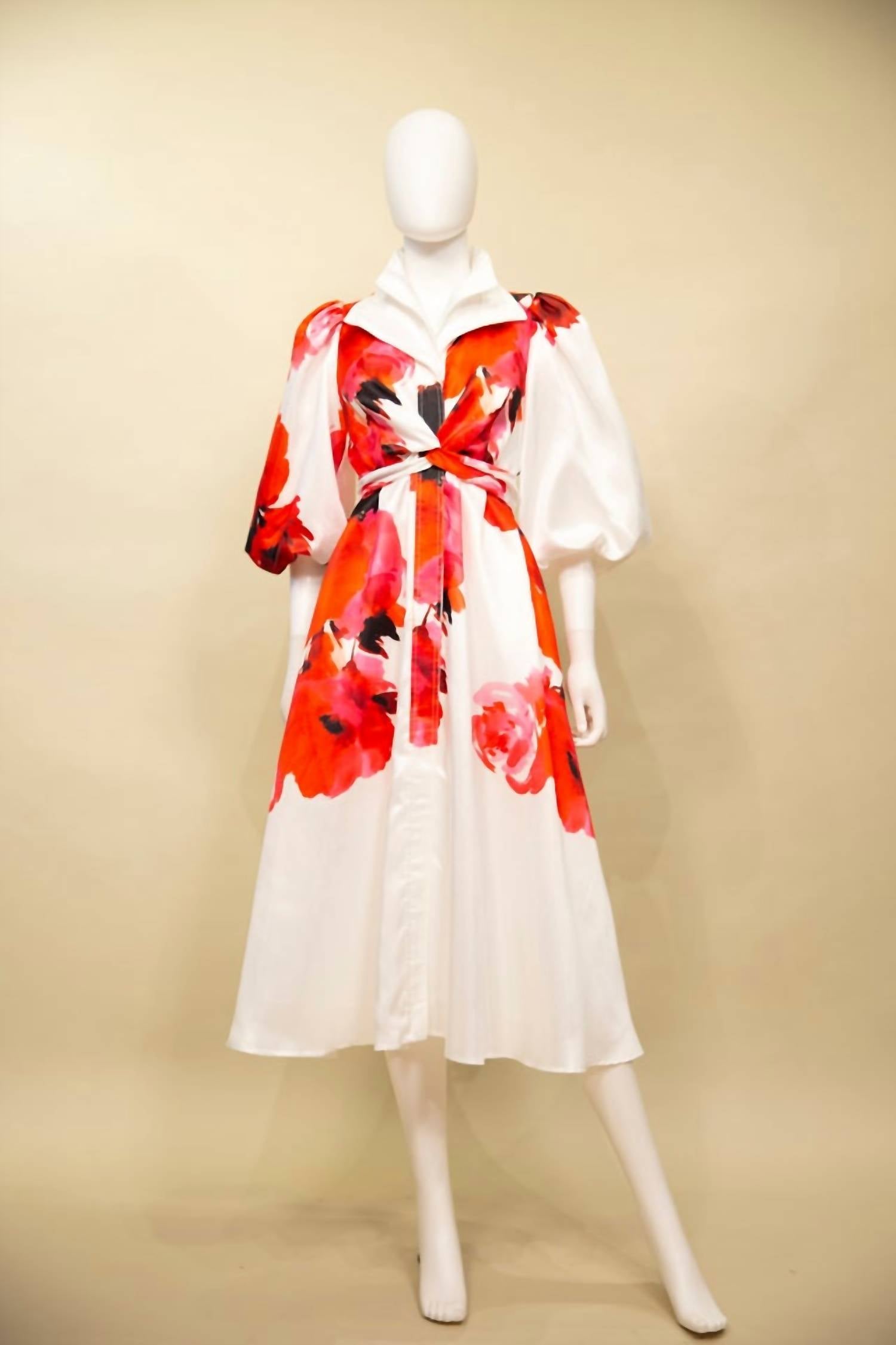 Samuel Dong - Double Wing Collar Coat Dress