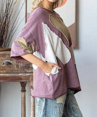 Oli & Hali - Oversized Top With Patchwork Hearts And Pockets
