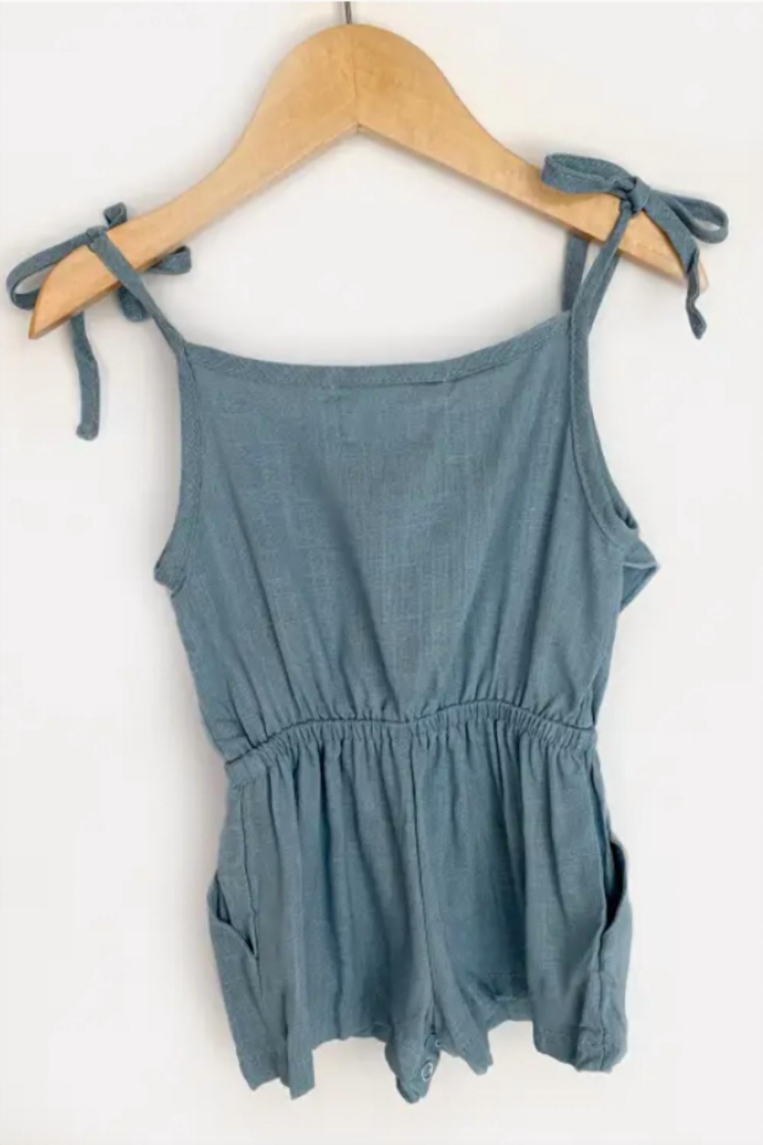 Carken Design - Girls Linen Tie Romper