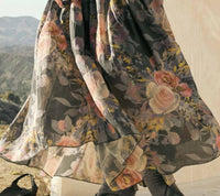 Promesa - Floral-Print Smocked Drop-Waist Ruffle Maxi Skirt