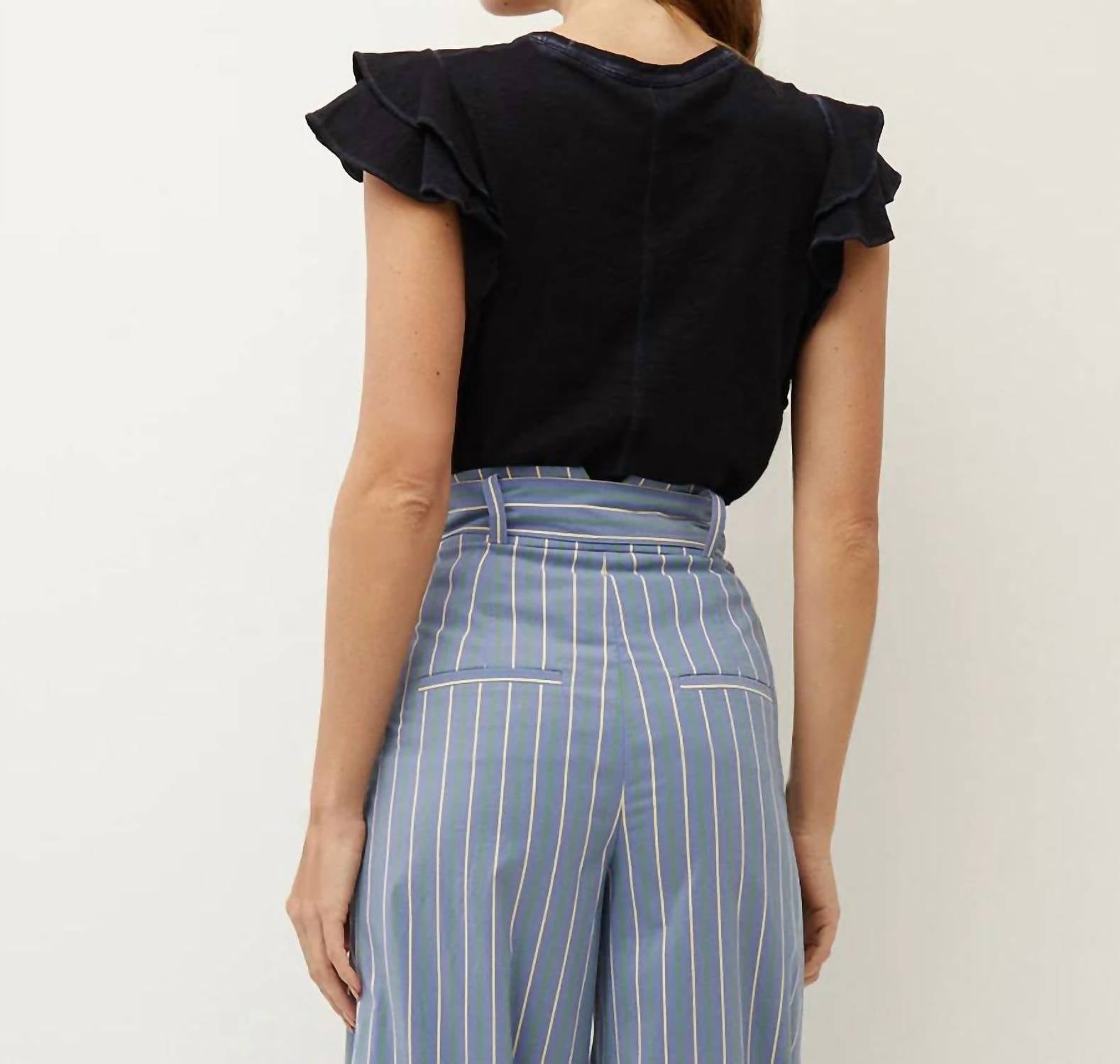 Veronica Beard - Akeela Ruffled Shoulder Tee