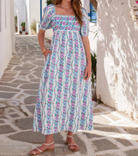 Pink City Prints - Elizabeth Midi Dress