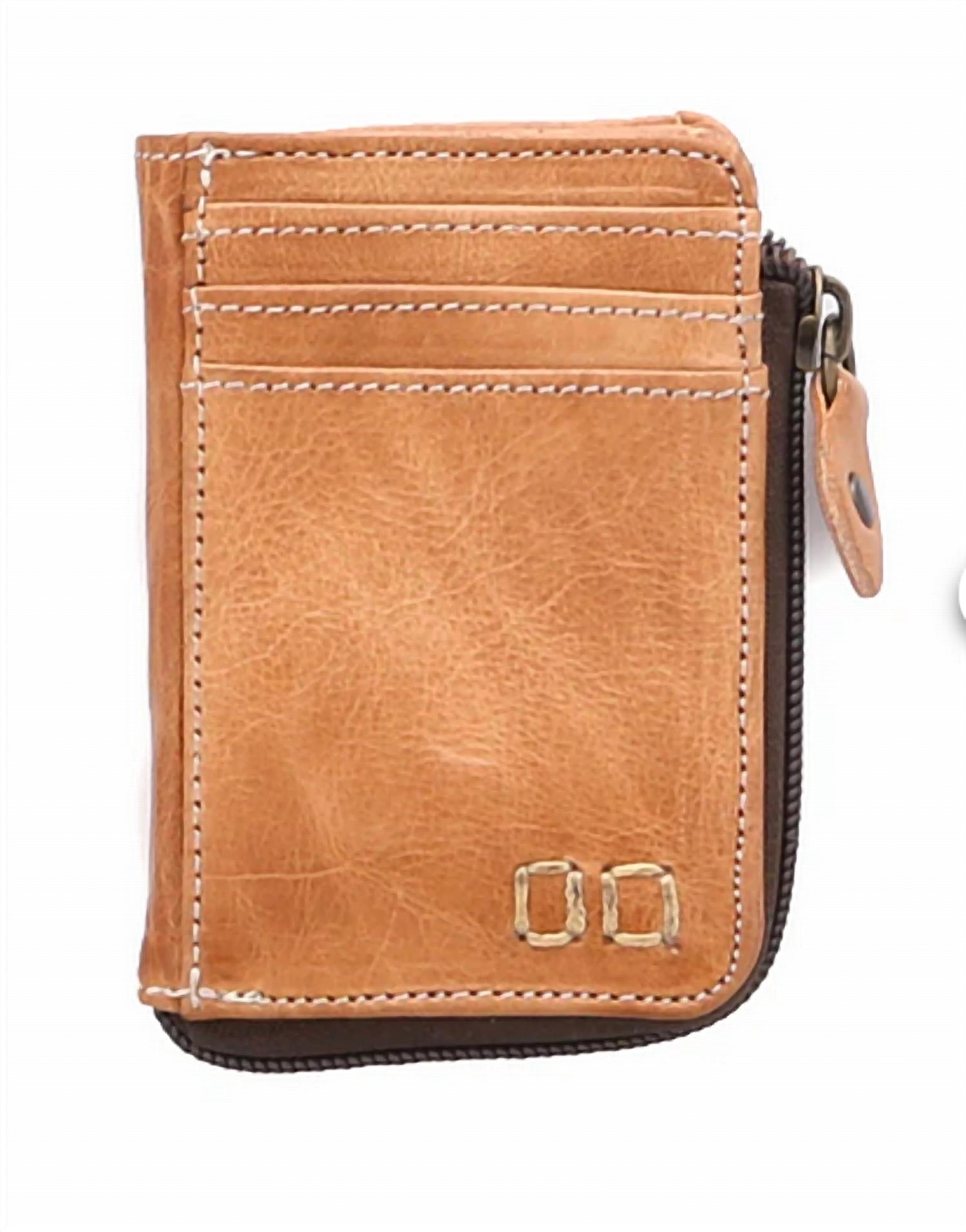 BEDSTU Carrie Compact Leather Wallet in tan rustic 1 - women's bag