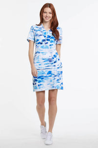Tribal - Ocean Waves Zip Front Performance Dress