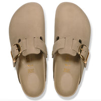Birkenstock - Women's Boston Big Buckle Oiled Leather Slippers