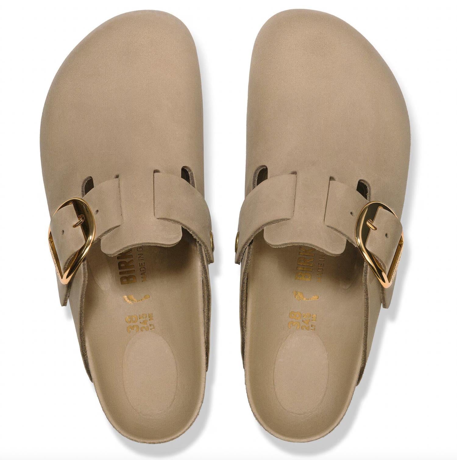 Birkenstock - Women's Boston Big Buckle Oiled Leather Slippers