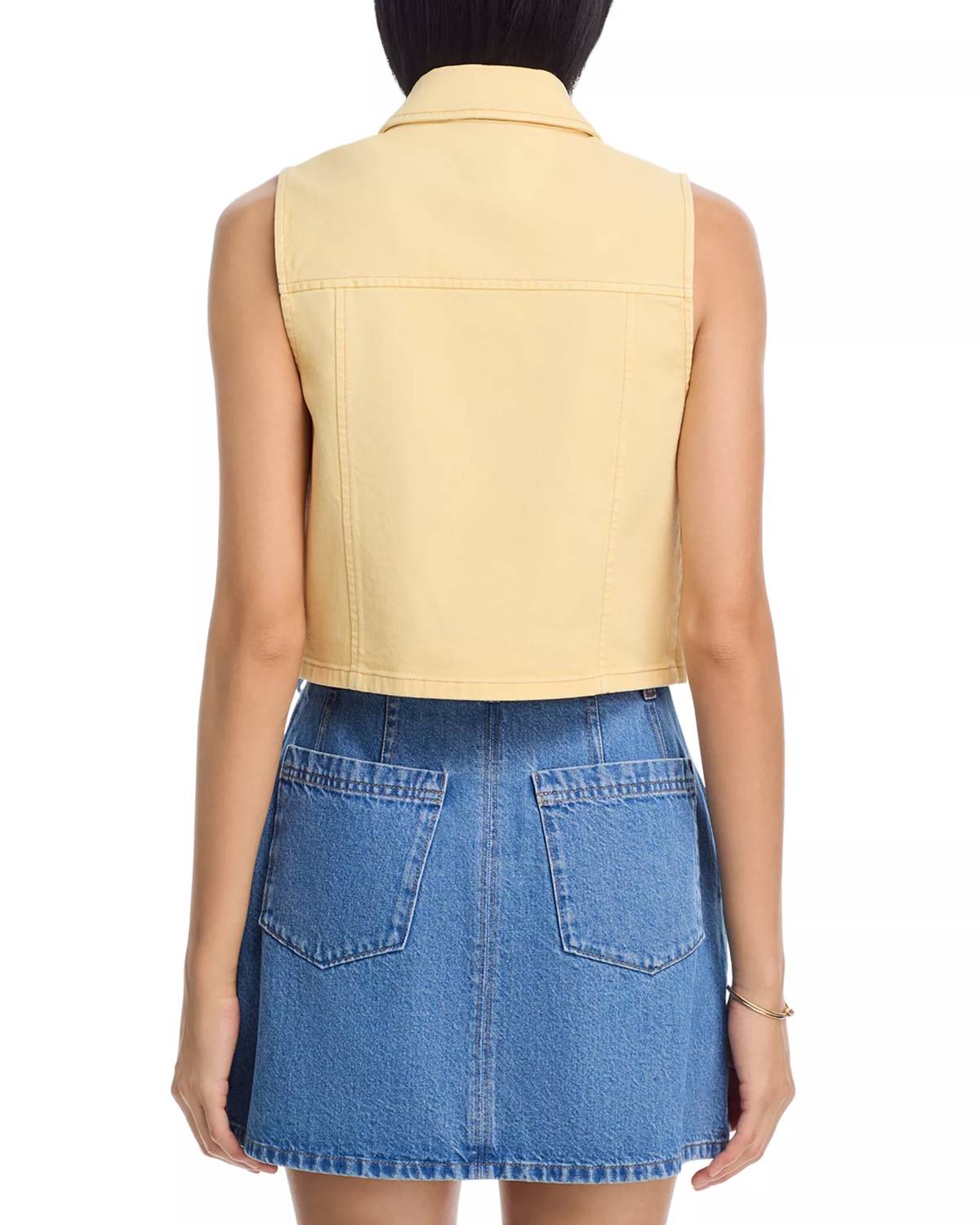 TANYA TAYLOR Parton Top in butter - women's tank top - alternate view