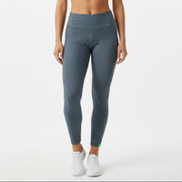 BBrazil Clothing Diamond Weave Jacquard Long Leggings in space grey - women's pants
