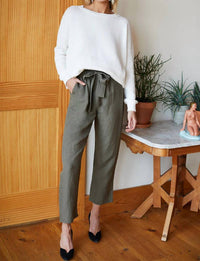 EMERSON FRY Paris Cropped Ankle Pants in army - women's pants