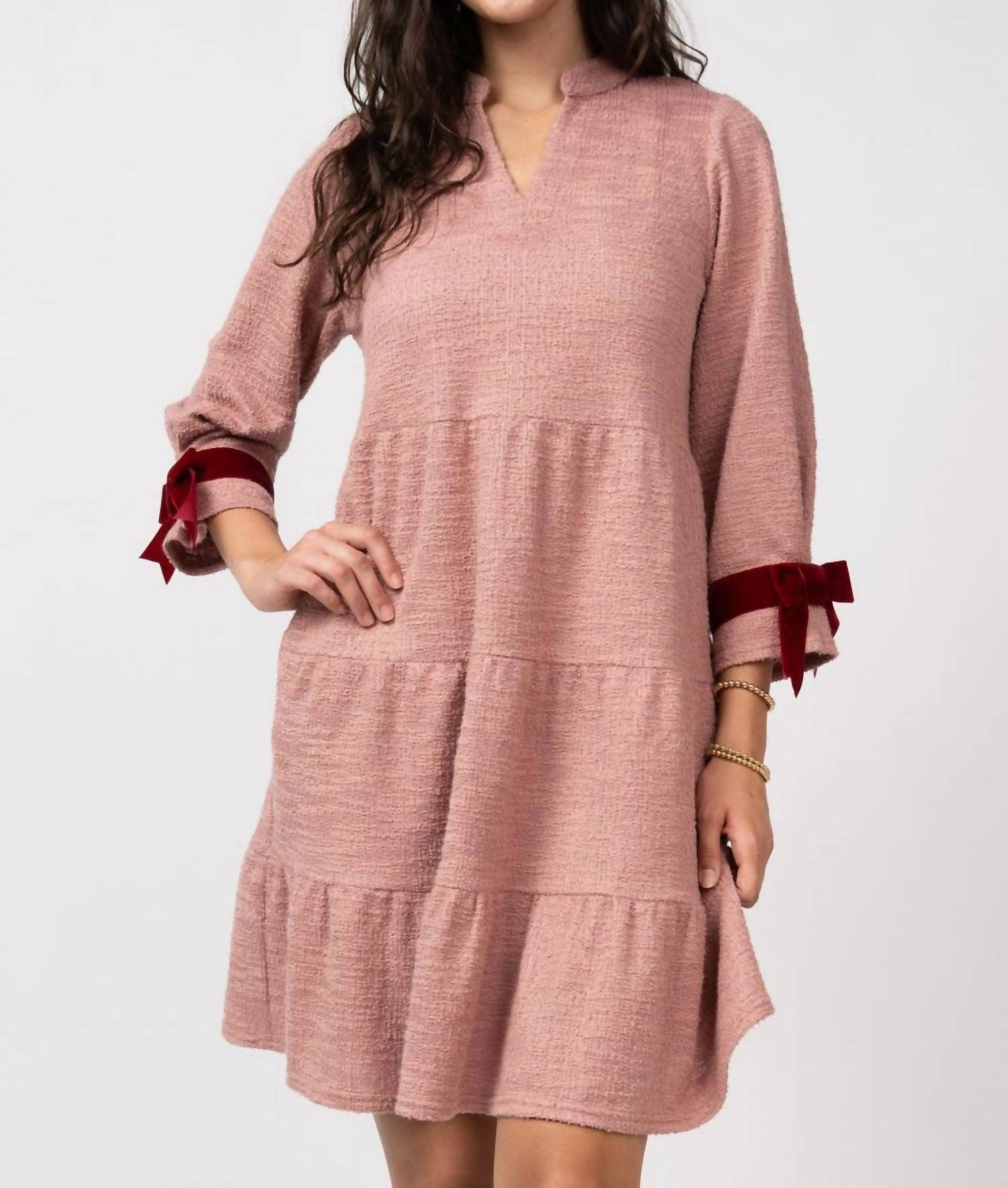 Ivy Jane - Tiered Knit Dress with Bows
