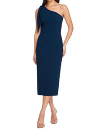 Dress The Population - Tiffany One-shoulder Midi Dress