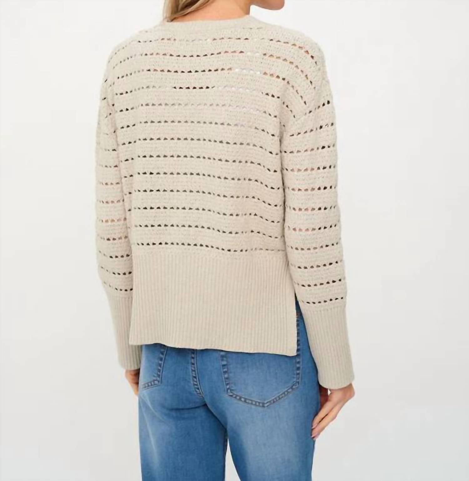 Six/Fifty - Jaden Crochet Crew Neck Sweater