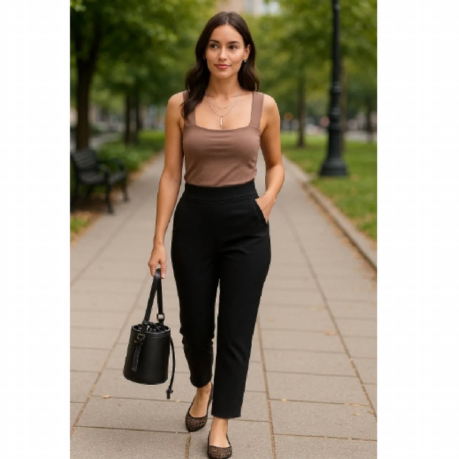 Zenana - Classic Stretch Pull On Ankle Pants