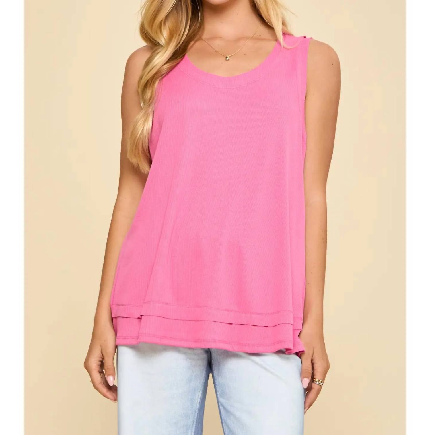 Andree By Unit - Women's Baby Ribbed Knit Tank Top - Plus