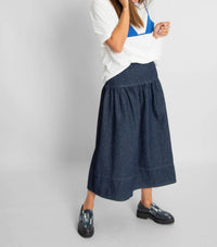 Bobo Choses - Evase Pinstripe Soft Denim Skirt