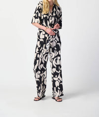 Joseph Ribkoff - Geometric Print Tie Front Blouse