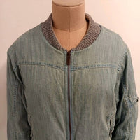 Lafayette 148 - Women's Yarn & Organic Chambray Reversible Bomber Jacket