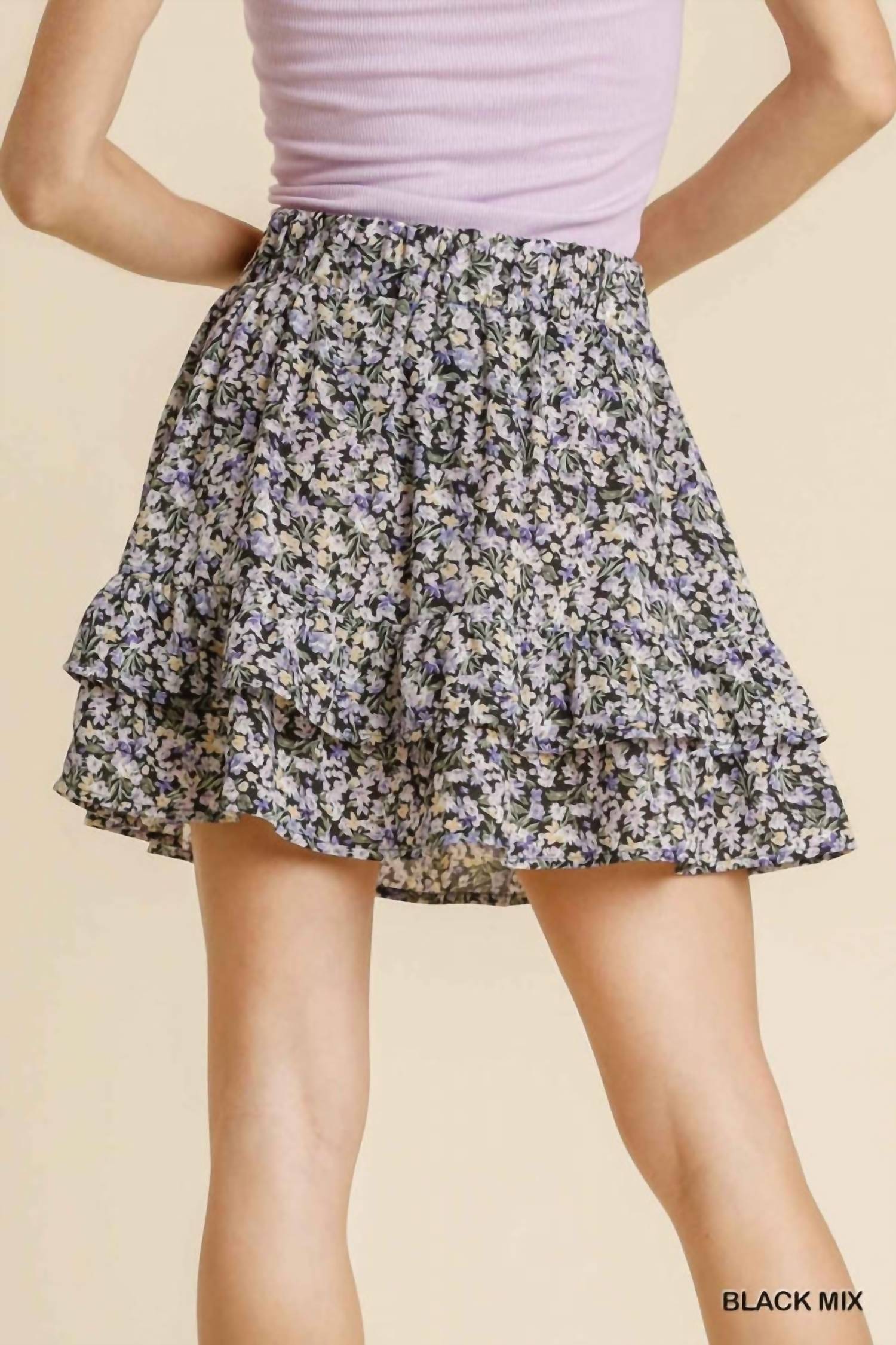 Umgee - Fun And Flouncy Floral Skirt