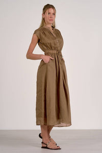 Elan - Elastic Waist Midi Dress