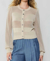Current Air - Ginny Crochet Long Sleeve Cardigan