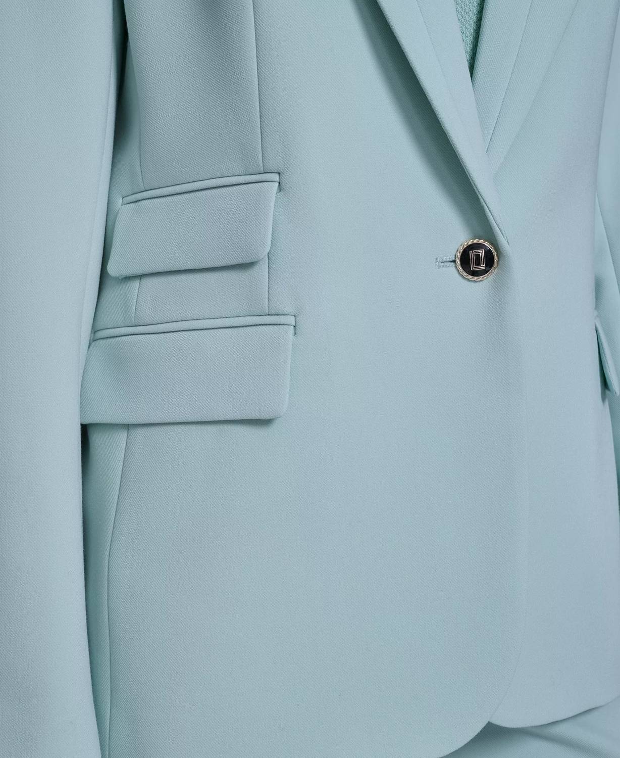 Karl Lagerfeld - Notch Lapel Collar One Button Blazer