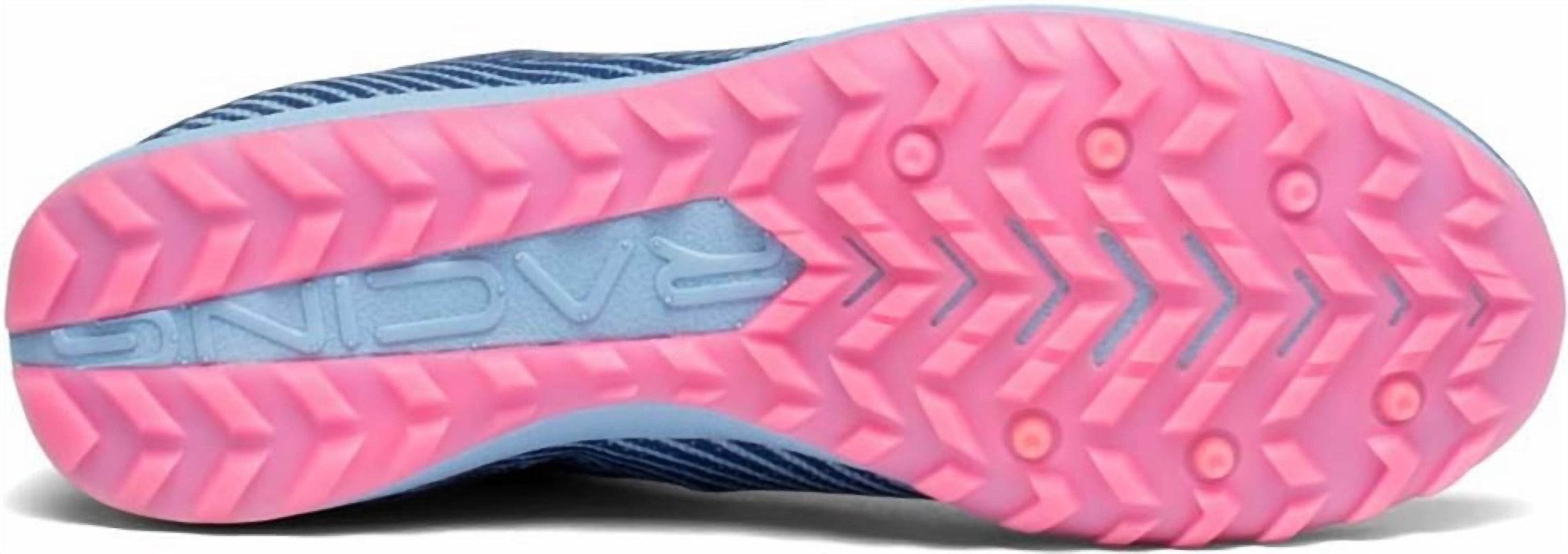 SAUCONY Women's Havok Xc2 Running Shoe in blue citron viz pink - women's shoe - view 5