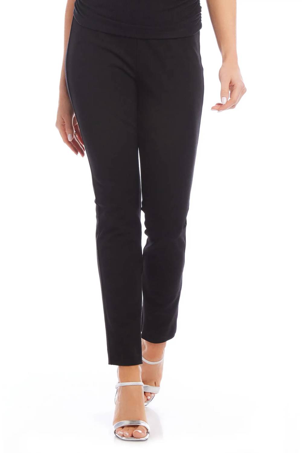 Fifteen Twenty - Jane Ankle Zip Twill Slim Straight Leg Pants