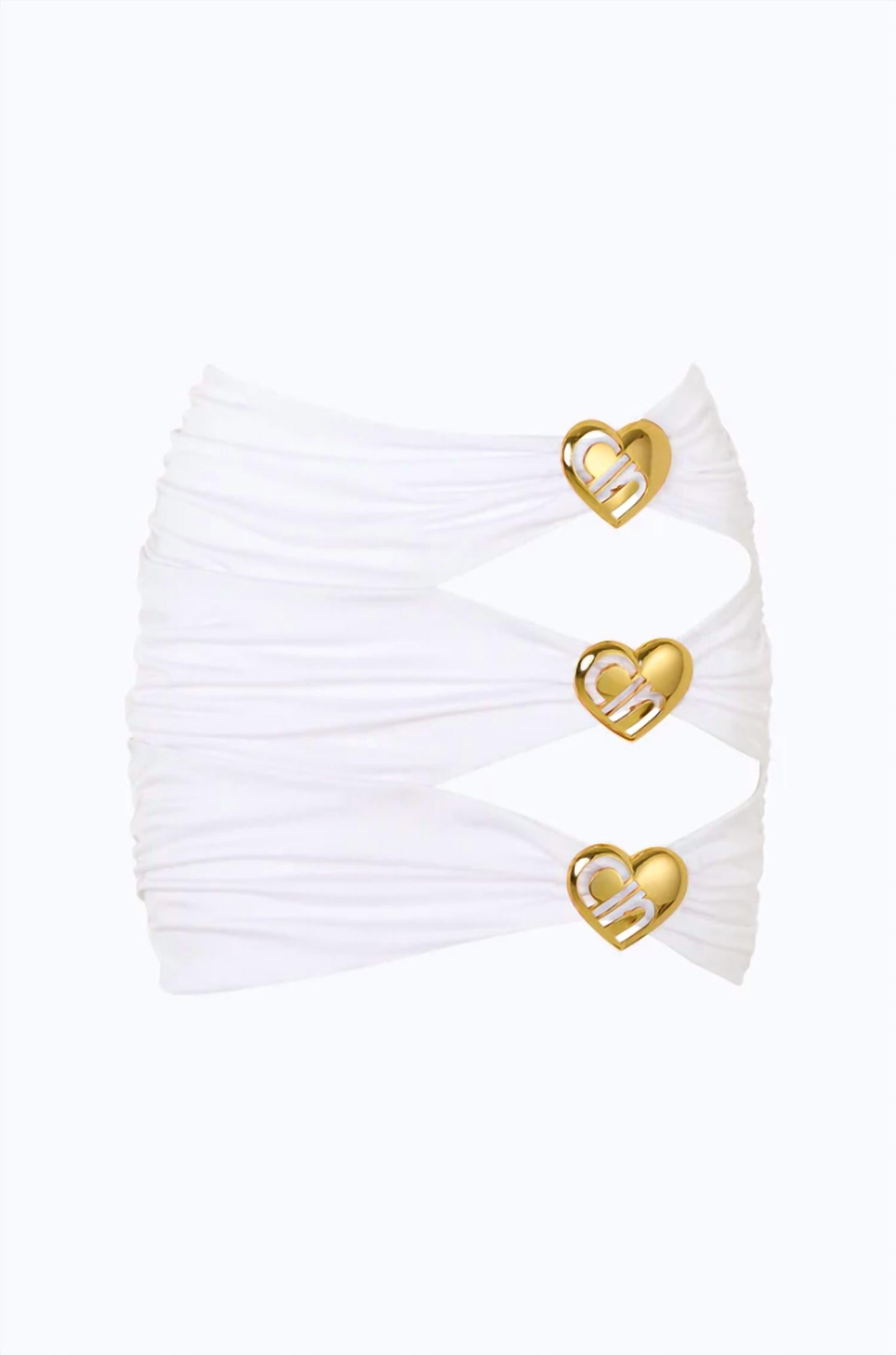 Cin Cin - Coupe Heart Cut-out Butterfly Mini Skirt