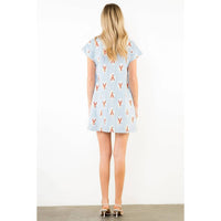 Thml - Striped Short Sleeve Lobster Print Dress