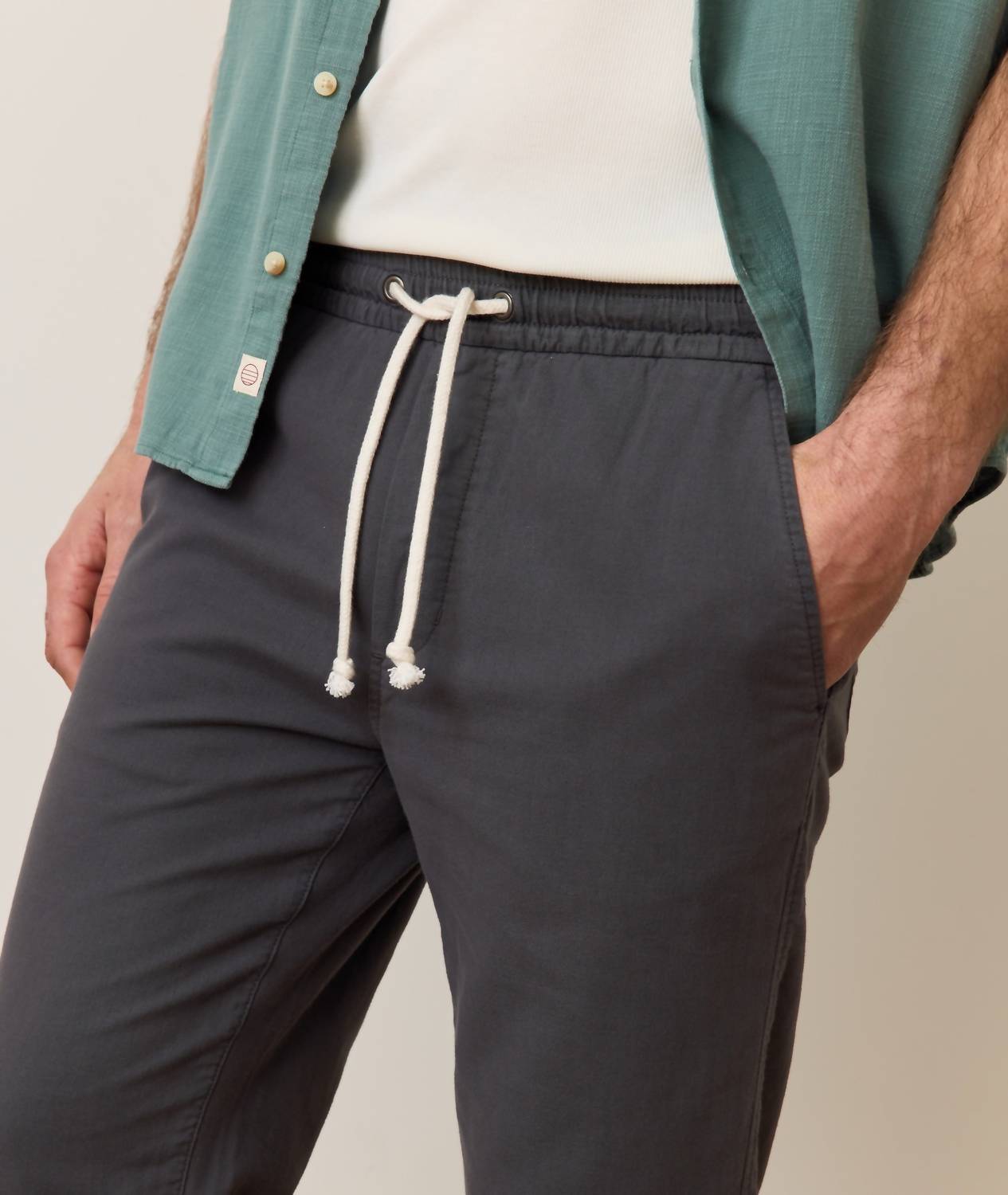 Marine Layer Sasha Saturday Stretch Beach Pant in faded black - men's pants - view 4