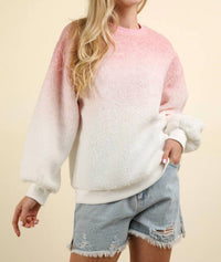 Very J - Ombre Sherpa Pullover