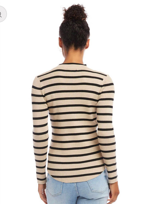 Karen Kane - stripe shirtail sweater