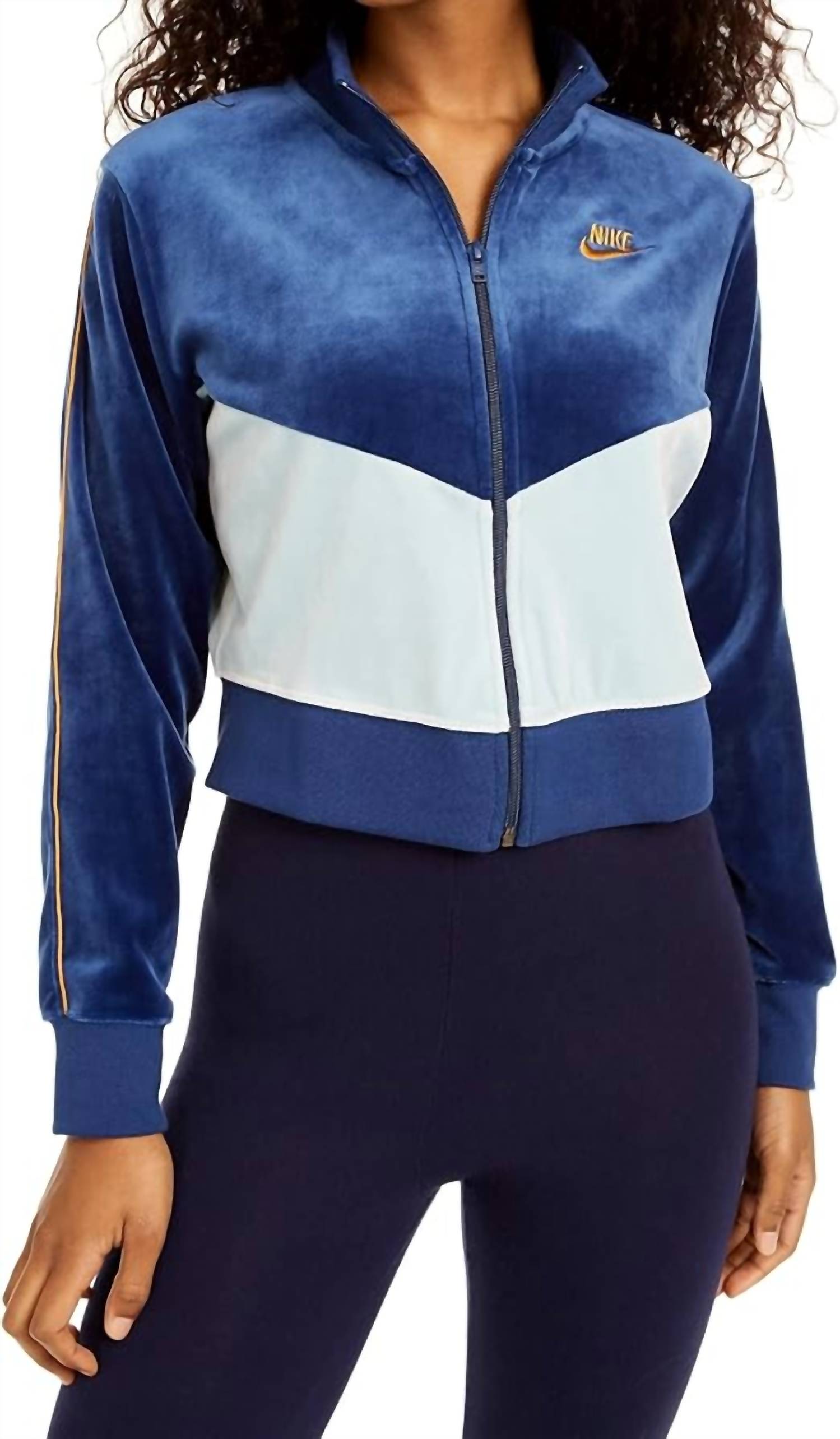 Nike - Activewear Velour Colorblocked Jacket