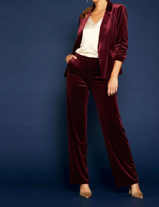 Skies Are Blue - Hey There Straight Leg Velvet Pants