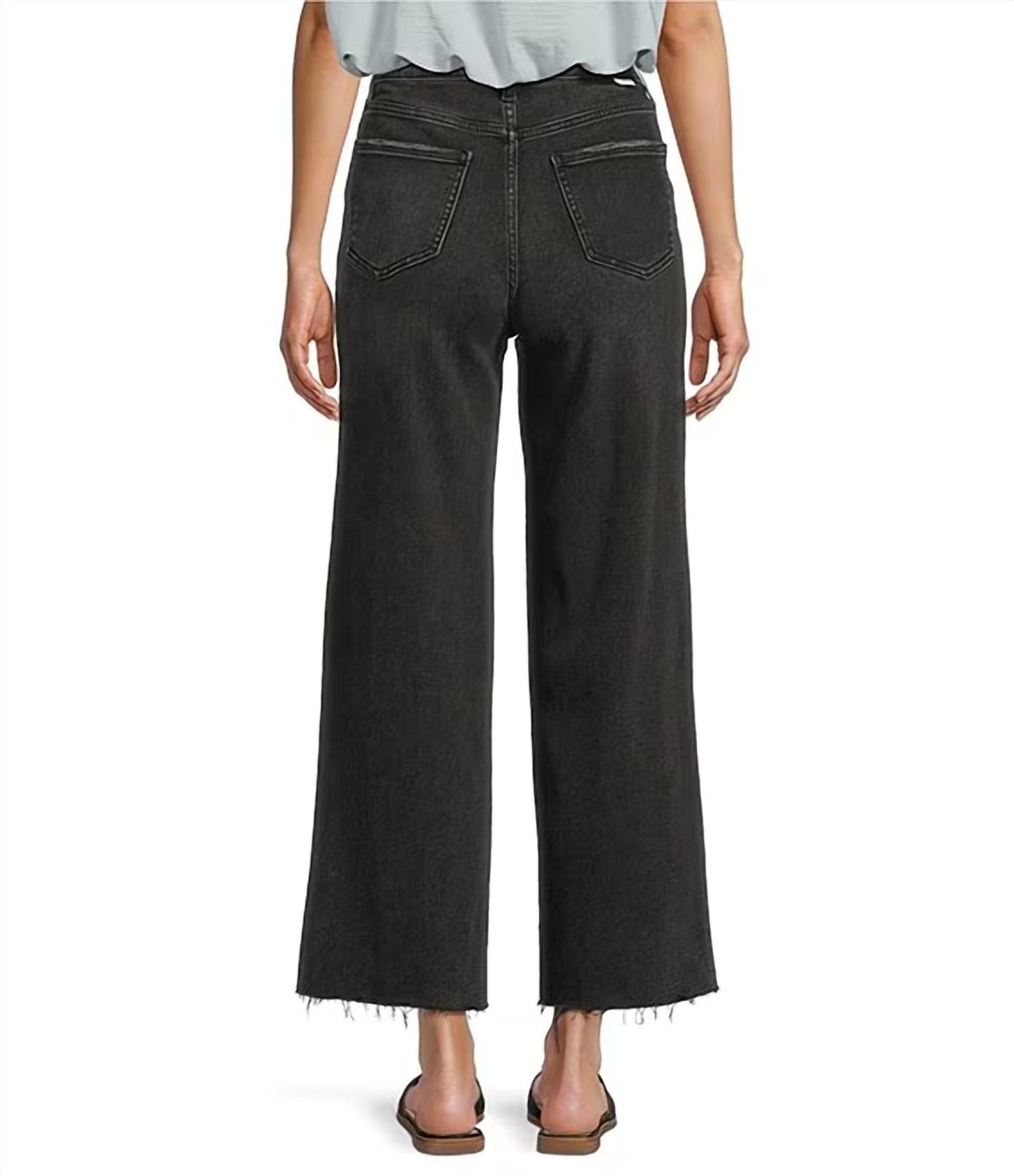 Daze - Women's Pleaser High Rise Wide Ankle Length Jeans