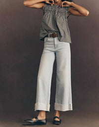 Le Jean - Column Wide-leg Cuffed Jeans