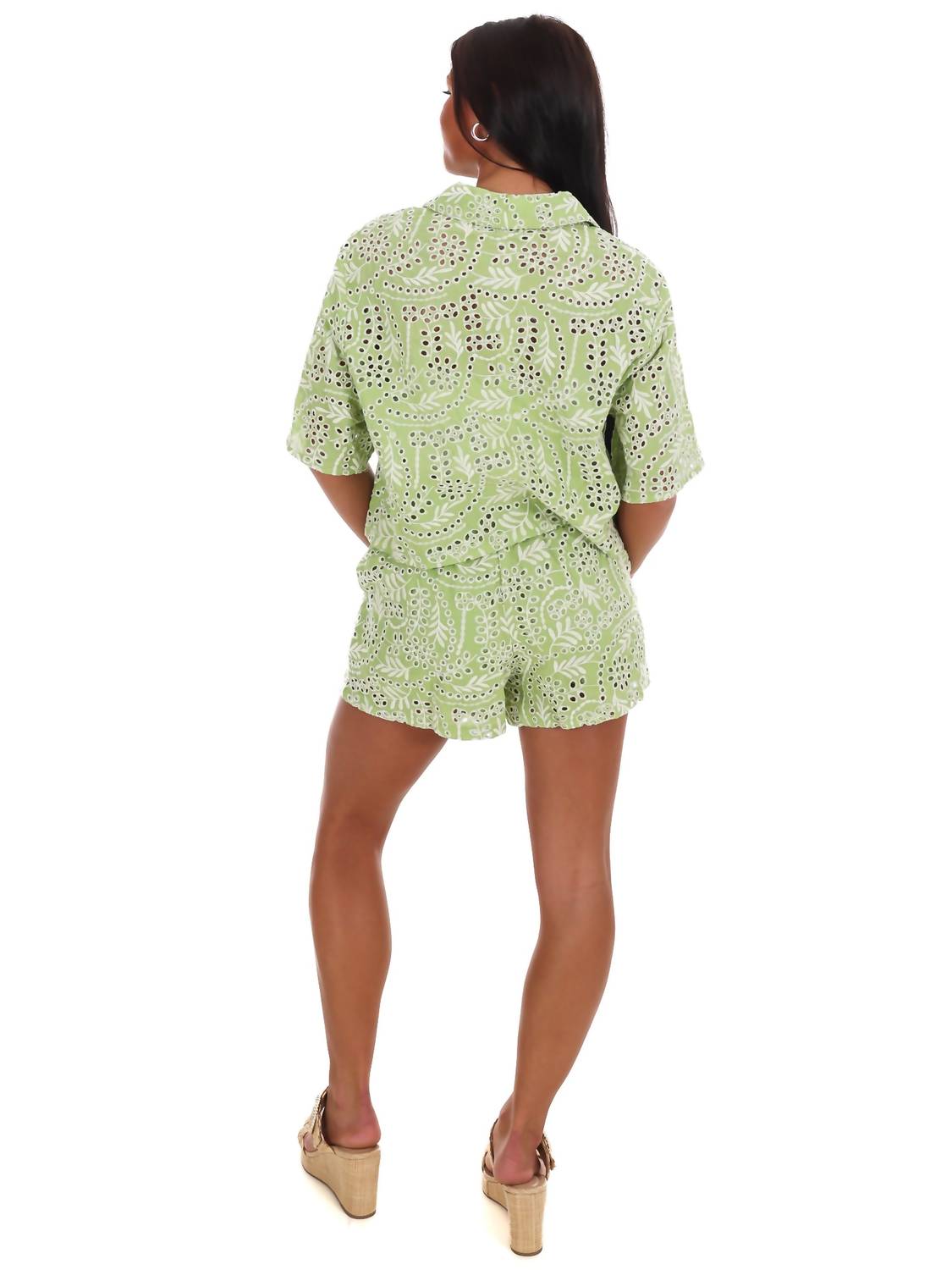 She + Sky - Summer Lace Eyelet Two Piece Set