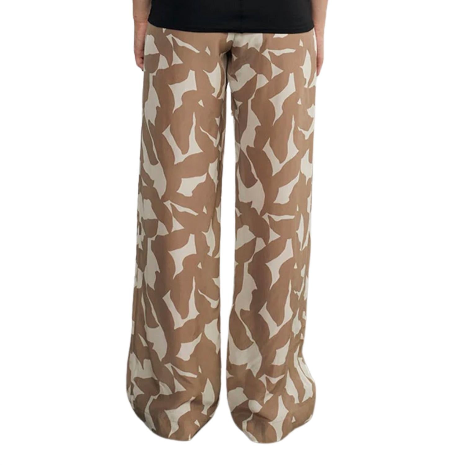 Enza Costa Women's Resort Pants in floral camo - women's pants - detail view