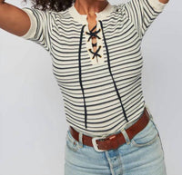 Nation Ltd - Reeve Lace Up Tee