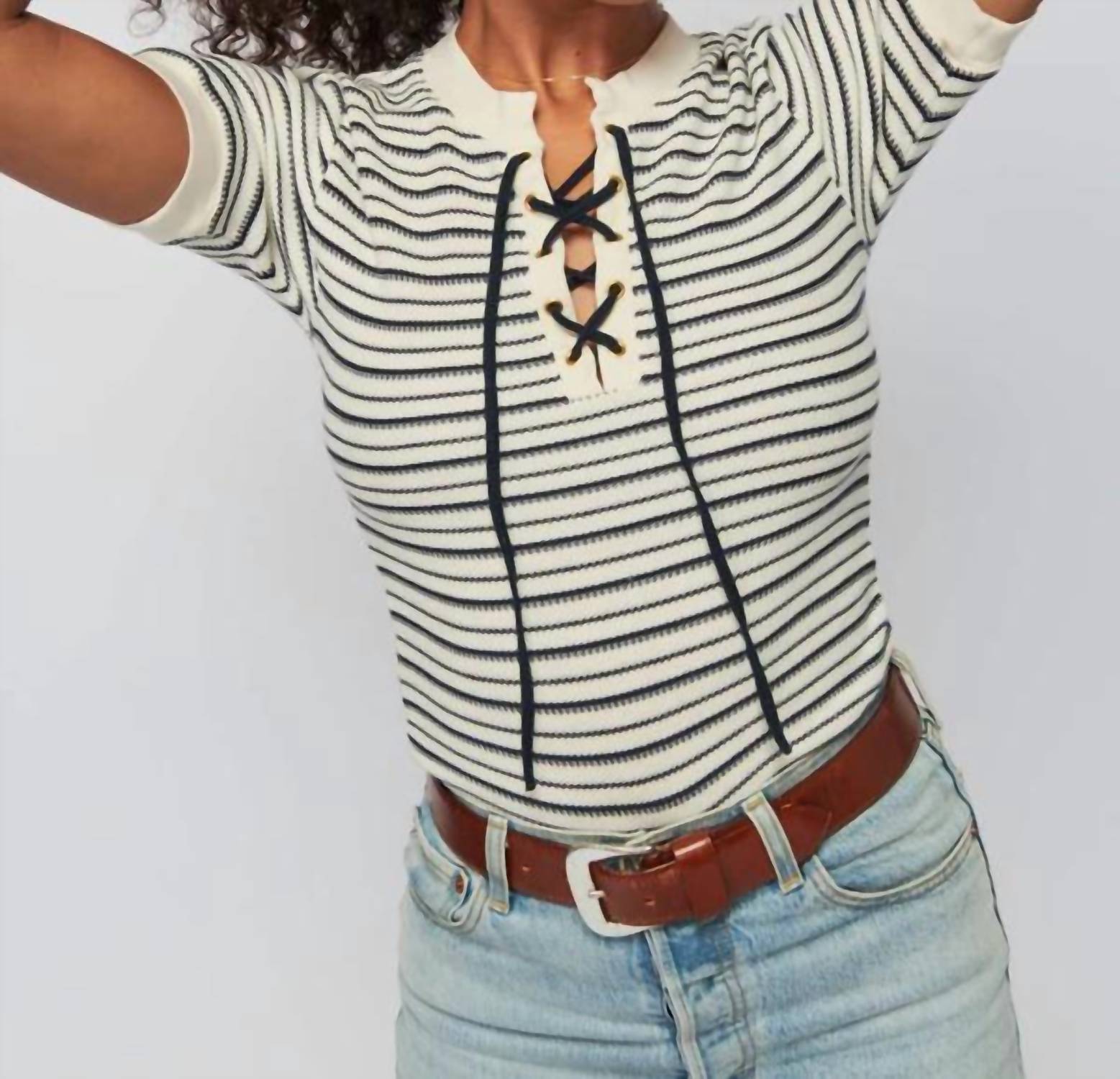 Nation Ltd - Reeve Lace Up Tee