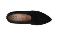 Clarks Women's Kataleyna Sol Ankle Boots in black suede - women's shoe - detail view