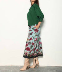 maude vivante Ada Midi Skirt in opal mosaic - women's skirt - detail view