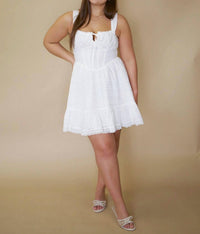 Endless Blu. - Kelsey Eyelet Mini Dress