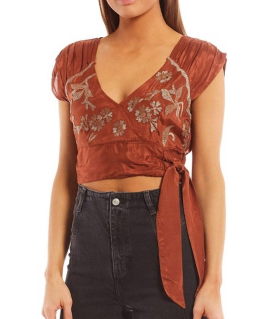 Free People - SAHARA EMBROIDERED CROP TOP