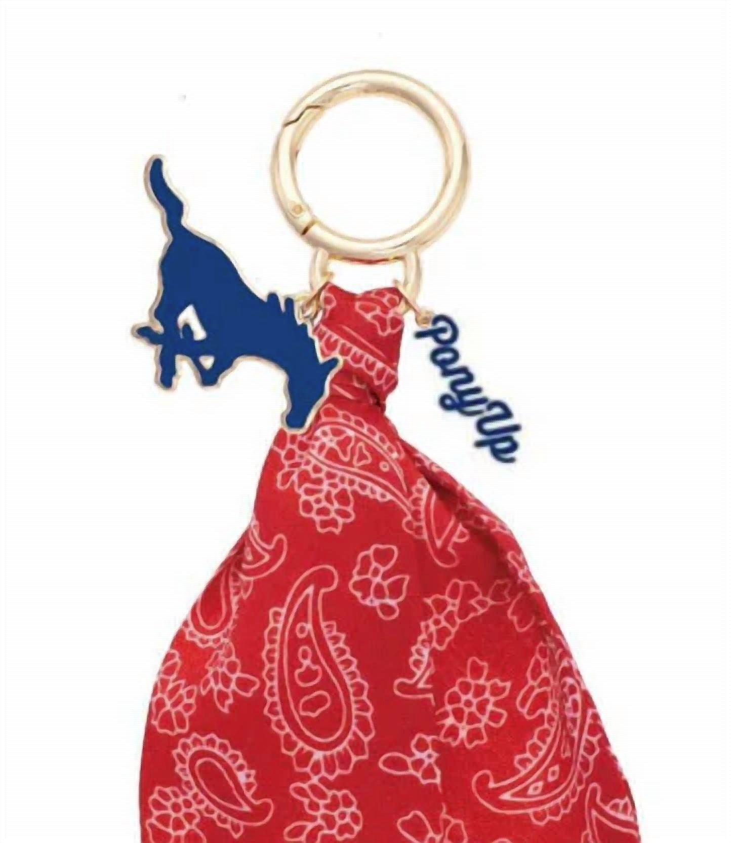 Canvas Style - Women's Smu Mustangs Bandana Bag Charm